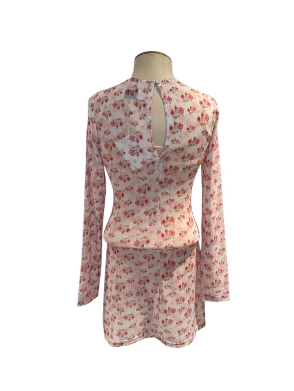 LOVE MCNICOLL Pink floral Midi dress - SM - Picture 2 of 5